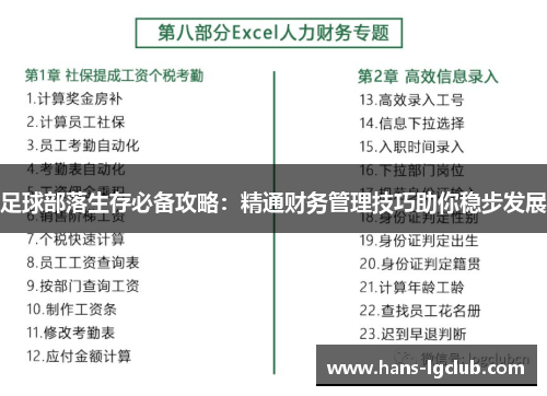 足球部落生存必备攻略：精通财务管理技巧助你稳步发展